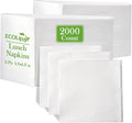 ECOLipak Lunch Napkins Bulk, 2000 Count Everyday Paper Napkins, 4.9×4.9 Inch Folded, 2-Ply Soft And Absorbent for Dinner, Gathering, Bar, Restaurants(9.8×9.8 Inch Unfolded)