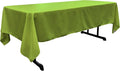 LA Linen Polyester Poplin Washable Rectangular Tablecloth, Stain and Wrinkle Resistant Table Cover 60x126, Fabric Table Cloth for Dinning, Kitchen, Party, Holiday 60 by 126-Inch, Lime