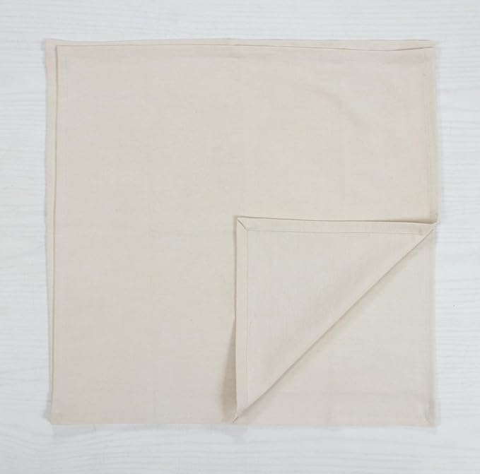 ACCENTHOME Accent Home 100% Cotton Napkins, Delicate Cloth Napkins for Dinners, Parties and Weddings，18 x 18 Inch Set of 12 - Natural