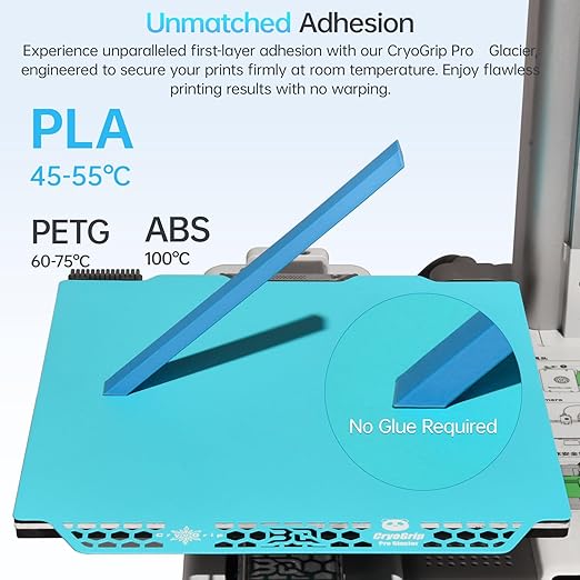 BIQU CryoGrip Pro Glacier 184x184mm Panda Build Plate for Bambu-Lab A1 Mini 3D Printer Double Sided Upgrade Build Plate Removable Surface Platform