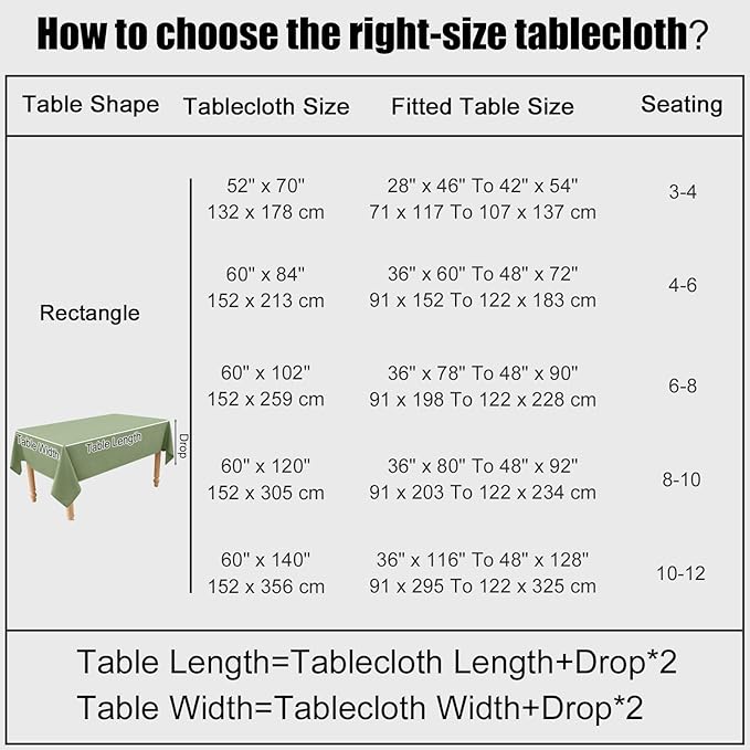 Smiry Square Table Cloth Linen Textured, Waterproof Spillproof Anti-Wrinkle Burlap Tablecloth, Washable Decorative Fabric Table Cover for Dining, Party, Banquet, 60 x 60 Inch, Sage Green