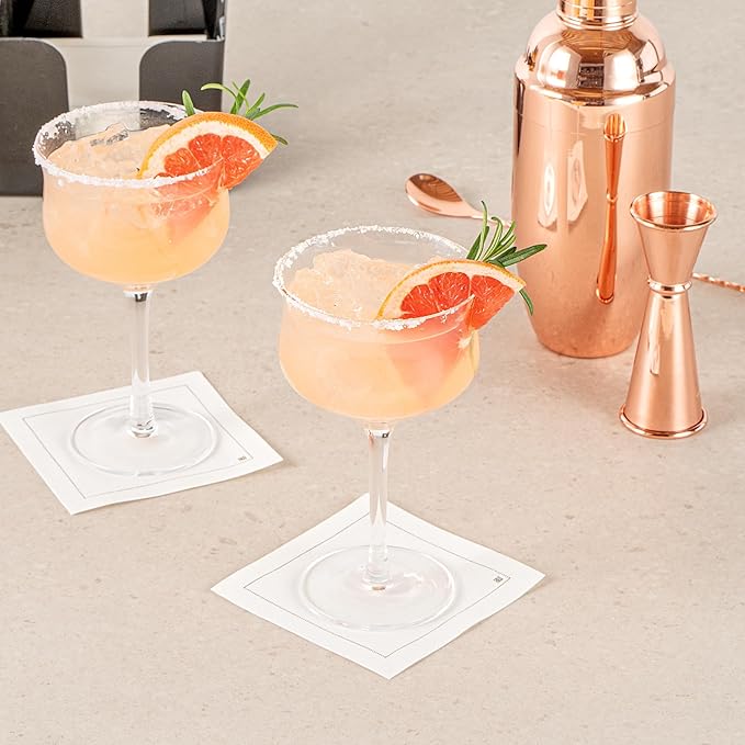Restaurantware-Vetri 12 Ounce Bar Glasses, 6 Dishwashable Martini Glasses - No Lead, Long Stemmed, Clear Glass Cocktail Drinkware, For Hosting Parties, Serve Wine, Margarita, Cosmopolitan, And More