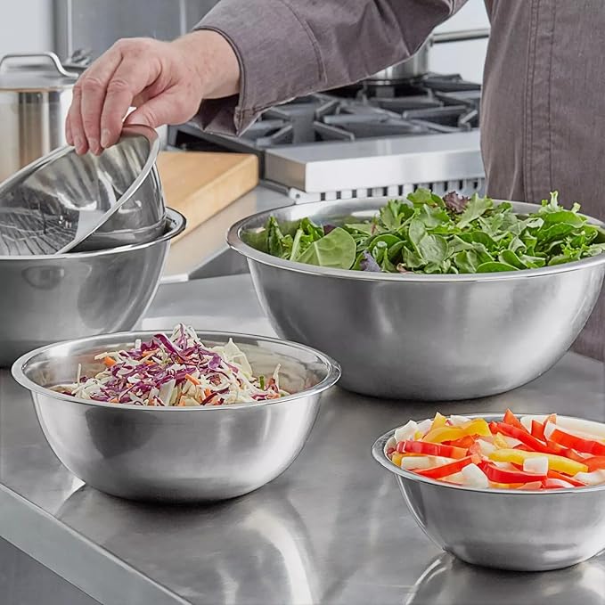 Stainless Steel 1.5 QT Mixing Bowl | Home & Commercial Quality | Flat Bottom | Cooking, Baking, Meal Prep [1PK]