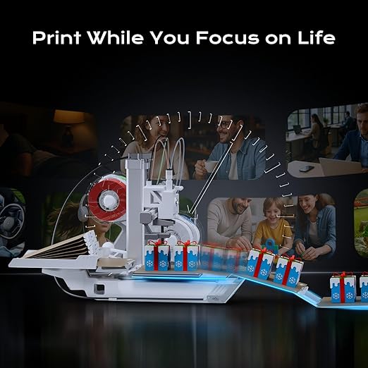 Chitu Systems PlateCycler C1M for Bambu Lab A1 Mini, Automatic Build Plate Changer, Includes 4 Hook Textured PEI Plates, Non-Stop Batch Printing System, Secure & Hands-Free