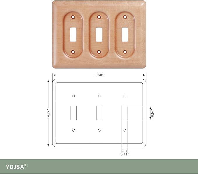 Elegant Maple Wood Cover Plate For Toggle Light Switch 3 Toggle Light Switch Cover Plate