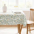 H.VERSAILTEX Linen Table Cloths Floral Printed Tablecloth Spill-Proof Waterproof Table Cover for Dining Buffet Feature Soft and Thick Fabric Wrinkle Free, 60 x 60 Inch, Adela Botanical Motif - Sage