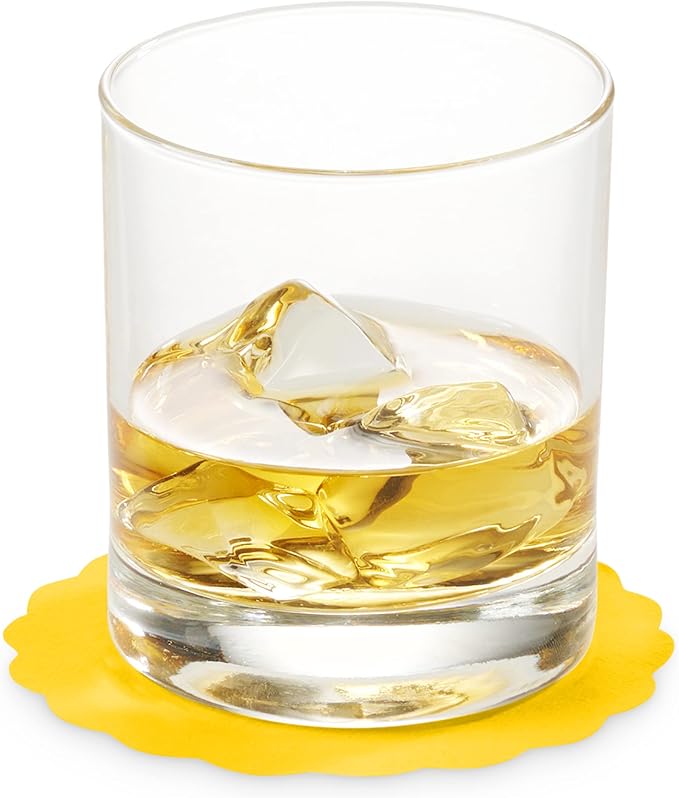 Disposable Yellow Paper Coasters for Drinks, 3.5 Inch Round Coasters for Bar, Cocktail, Beverage, Wine Or Event, 500 Pack Bulk
