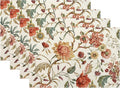 Boho Floral Placemats Set of 4 Vintage Watercolor Flower Decor Place Mats 12x18 Inch Retro Rustic Spring Seasonal Decorative Linen Table Mats for Home Kitchen Dining Party Table Decoration