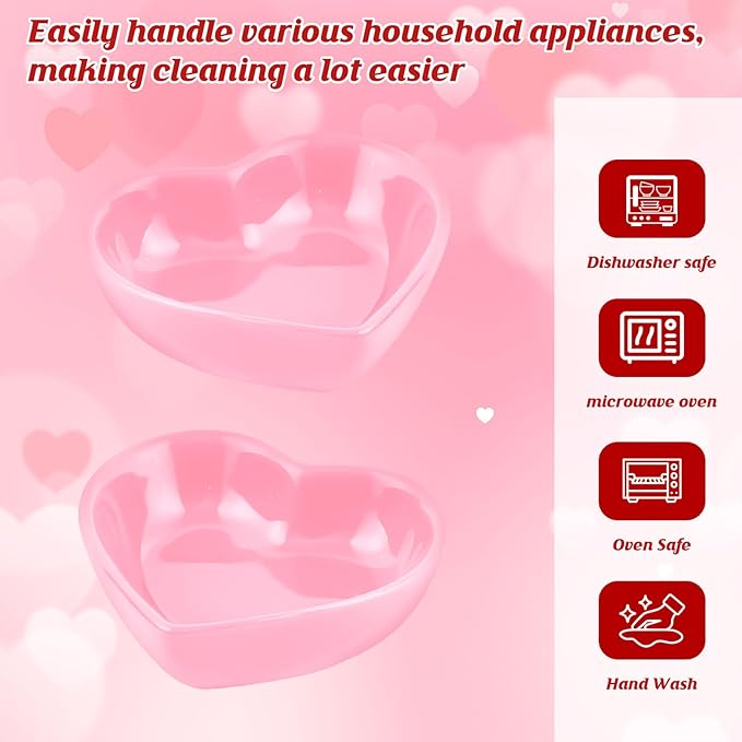 12PCS 3.2inch Heart Shaped Bowl Heart Bowl For Candy Lovers, Office Desk Decor, Home Snack Display, Valentine'S Day, Wedding Celebrations, Birthday Parties,Family Kitchen Use