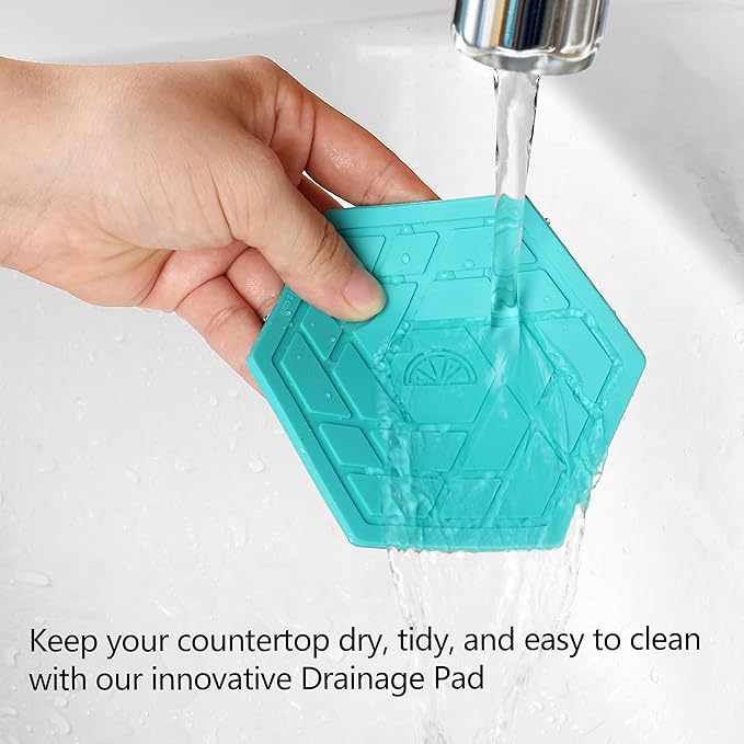 Silicone Drink Coasters Set of 8,Flexible & Heat-Resistant - Perfect for Home Decor & Table Protection (Saltwater/Mango)