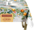 Maison d' Hermine Table Cloth Rectangle Table 100% Cotton 60 x 120 Inches Tablecloth Reusable Decorative for Dining Room Farmhouse Home Valentines Day Decorations Spring Summer - Agrume