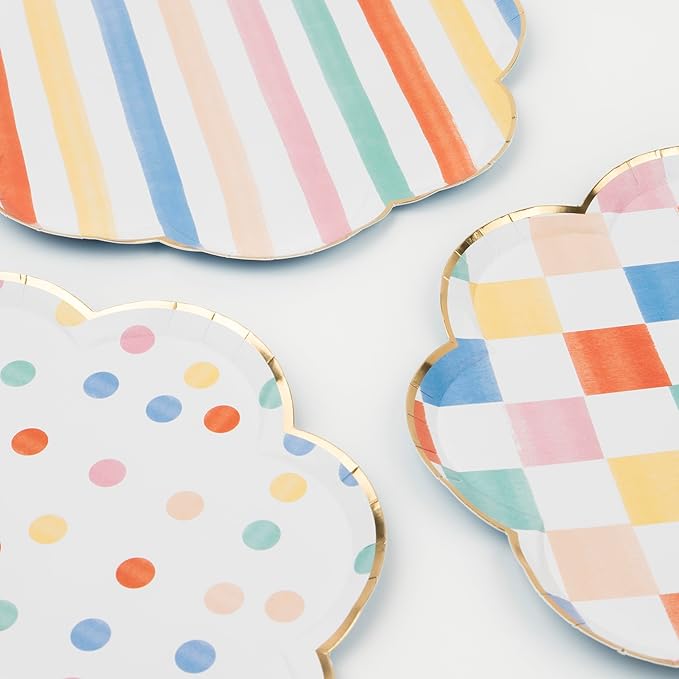 Meri Meri Colorful Pattern Side Plates (Pack of 8)