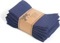 ACCENTHOME Accent Home 100% Cotton Napkins, Delicate Cloth Napkins for Dinners, Parties and Weddings，18 x 18 Inch Set of 12 - Navy