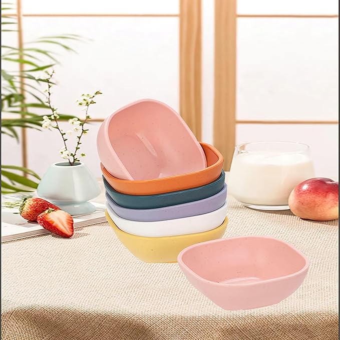 15 Pack Unbreakable Dipping Bowls, 4.5 OZ Soy Sauce Dishes,Wheat Straw Small Dessert Bowls,Small Prep Bowls，Dipping Sauce Cups, Dip Bowls for Side Dish, Snacks, BBQ，Ketchup