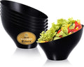 R-kay 6 Pack Angled Candy Bowls - Black Plastic bowls 20 Oz - Premium Plastic Serving Bowls Heavy Duty For Weddings Catering, parties, And All Occasions (Black, Medium)