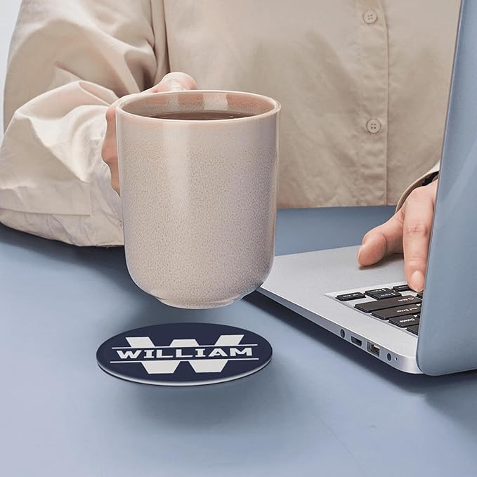 Custom Coaster, Custom Coasters with Letter A-Z, Personalized Coasters with Name, Personalized Coaster for Birthday Party/Coffee Table/Study/Bar Counter/Outdoor Terrace/Patio, Wedding Gift