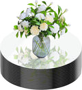 14Pack Round Mirror Plates for Centerpieces Tables, 2mm, 8inch Circle Mirror Trays Plates for Tables Mirror Centerpiece, Circle Mirror Tiles Candle Plate for Wedding Party Centerpieces Decor Crafts