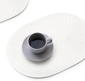 FunWheat Oval Braided Placemats Set of 8 Table Mats for Dining Tables Washable Heat Resistant Place Mats for Indoor Outdoor Use 12 x18 Inch(Oval White, 8pcs)