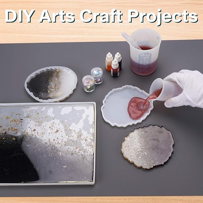 Gartful Silicone Craft Sheet Dark Gray 27.6" x 19.7" - Large Nonstick Nonskid Desk Work Mat & Countertop Protector
