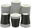 Wuadua 50 Pack 3 oz Black Espresso Paper Cups - Sturdy and Leak-Proof for Parties, Events, Office, Home Use Disposable Mouthwash Cups - Ideal for Hot/Cold Drinks, Smooth Rim Design, Eco-Friendly
