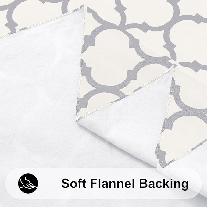 Smiry Square Table Cloth, Waterproof Vinyl Tablecloth with Flannel Backing for Square Tables, Wipeable Spillproof Plastic Tablecloths for Dining, Camping, Indoor and Outdoor (54"x54", Beige)