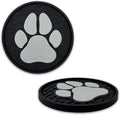Paw Print Automotive 3D Textured Silicone Coasters (2.6" Diameter) | Universal Fit for All Cars, Trucks, SUVs & More | Non-Slip Durable | Set of 2