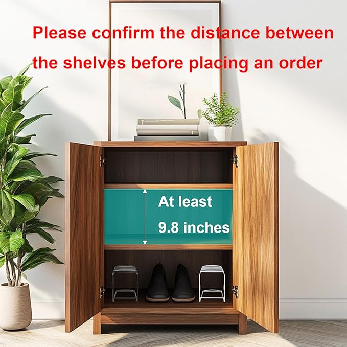 CiBiZi Shoe Slots Organizer 12Pack Metal Shoe Stackers for a Pair of Shoes Double Layer Shoe Holder Shoe Storage Closet Organizers Shoe Space Saver Organizador de Zapatos Black