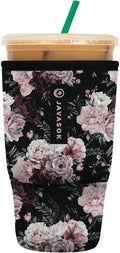 Sok It JavaSok Iced Coffee & Cold Soda Insulated Neoprene Cup Sleeve (Bloom at Night, Large: 30-32oz)