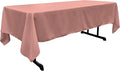 LA Linen Polyester Poplin Washable Rectangular Tablecloth, Stain and Wrinkle Resistant Table Cover 60x102, Fabric Table Cloth for Dinning, Kitchen, Party, Holiday 60 by 102-Inch, Dusty Rose
