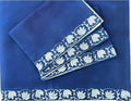Artisan Cotton Placemats – Premium Boho Table Placemats with Indian Floral Print - Soft Washable & Sustainably Handmade Dining Table Place Mats for Any Occasion (Blue Lotus, 4 Pack)