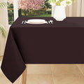 Smiry Rectangle Table Cloth, Waterproof Anti-Scratch Polyester Tablecloth, Decorative Washable Fabric Table Cover for Dining, Buffet, Parties and Outdoor, 54x78, Coffee