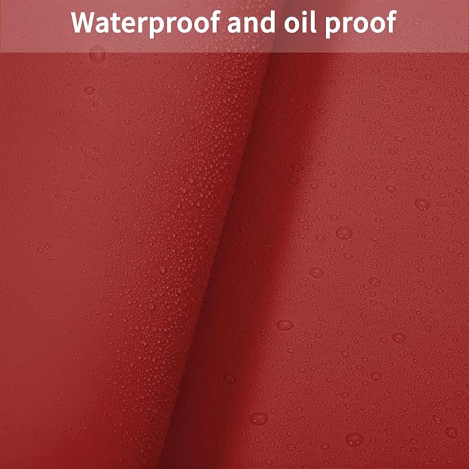 Leather Table Cover,1.8mm Thick,42x72 Inch Table Protector,Table Protector for Dining Room Table,Dining Room Table Protector Pad.(Black+Wine Red,42x72)