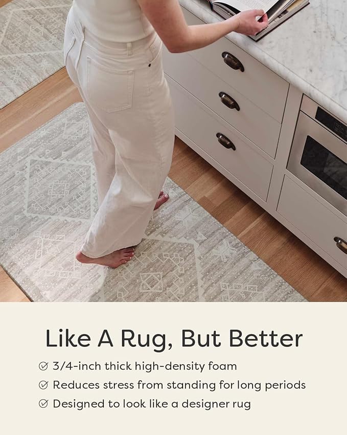 House of Noa Nama Standing Mat – Anti-Fatigue Cushioned Kitchen Mats for Floor | Ergonomic Bounce-Back Foam Kitchen Mats | Anti-Fatigue Mats for Kitchen & Standing | Aspen Dusk | 30"x72"