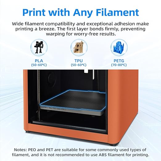 BIQU Designer Series Smooth PET+Textured PEI Build Plate for Bambu-Lab P1P P1S P2S X1C X1E A1 257x257mm, Double Sided PEI Spring Steel Build Plate Flexible Sheet Print Bed Removable Surface Platform