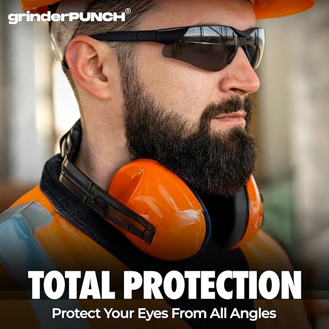 grinderPUNCH Bifocal Safety Sunglasses Sun Reading Glasses ANSI Z87 Impact Resistant Magnifier Sun Readers for Work Men Women