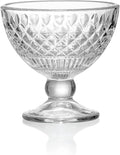 Red Co. Classic Footed Dessert Cups, Premium Crystal Clear Glass Ice Cream Bowls - Perfect for Parfait Fruit Salad or Pudding, Set of 6, 9 OZ