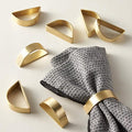 Cuff Brushed Gold Napkin Rings Set of 30, Modernist Napkin Ring Holder for Wedding, Banquet, Metallic Adornment for Table Settings, Glossy Serviette Buckles Decor
