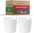 Smarty Had A Party 1000 Squat Paper Soup Cups 8 oz White Paper Disposable Soup Cups for Hot Food Containers for Takeout and Catering