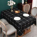 Zobesta Linen Tablecloth Black Table Cloth Rectangle Table 86 x 53 Inch, Heavy Weight Washable Farmhouse Soft Gingham Tablecloth for Party, Holiday, Picnic, Dining, Outdoor