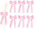 Bow Napkin Rings Set of 6 Luxury Soft Pink Velvet Napkin Holders, Elegant Bow Design for Christmas Holiday Dinner Wedding Party Table Decor