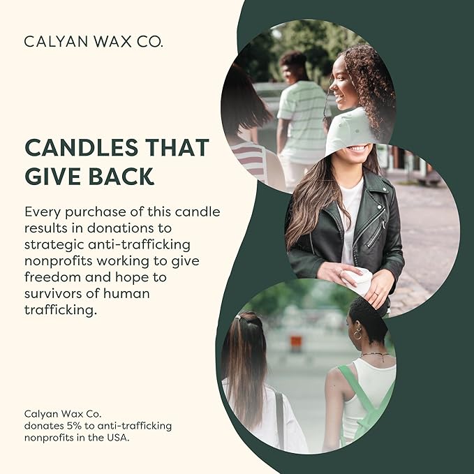 Calyan Wax Co. Vetiver & Tonka 3 Wick Scented Candle - 43 Hour Burn - Luxury 3 Wick Soy Candles - Non Toxic Soy Wax Candles - Long Lasting Large Glass Jar Candle for Home - 14.9oz