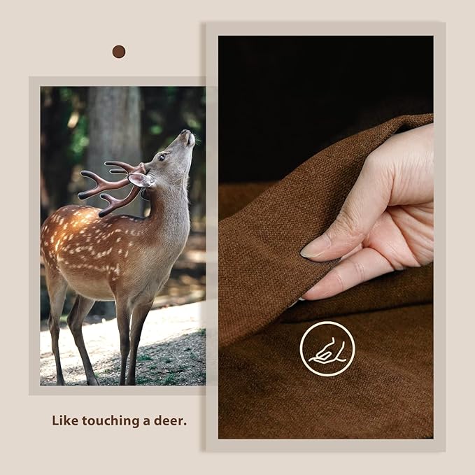 BALCONY & FALCON Rectangle Tablecloth Washable Wrinkle Resistant and Water Proof Table Cloth Decorative Linen Fabric Tablecloths for Dining Parties Kitchen Wedding and Outdoor Use (Brown, 55x70)