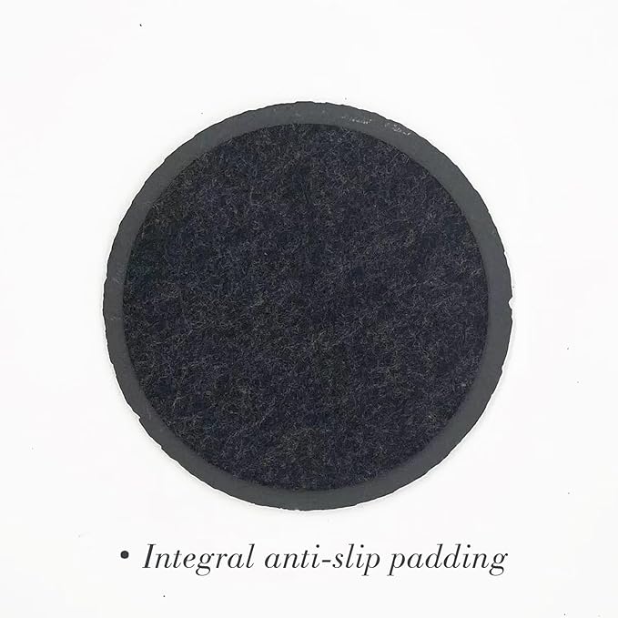 24 Pack 4 inch Round Slate Coasters,Handmade Natural Rough Edge,with Integral Anti-Skid pad,Laser Engraving Blanks,Stone Coasters