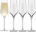 Libbey Signature Champagne Flute Glasses Set, Stylish, Dishwasher Safe Champagne Glasses Set of 4, Champagne Gift Set for Weddings and Events