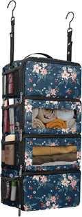 Suitcase Organizer, Travel Luggage Organizer Hanging Shelves Packing Cube Closet/Collapsible Portable Travel Organizer for Carry-on