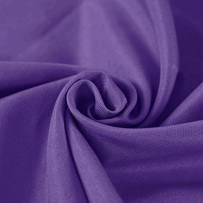 Fokitut 2 Pack Waterproof Round Tablecloth, 108 Inch, Stain Resistant and Wrinkle Polyester Table Cloth, Fabric Table Cover for Kitchen Dining, Wedding, Party, Holiday Dinner-Purple