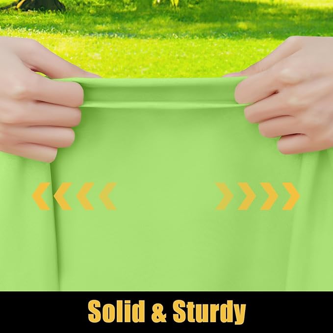 Smiry Rectangle Picnic Table Cloth, Waterproof Elastic Fitted Tablecloths for 4 Foot Tables, Washable Polyester Table Cover for Camping, Indoor and Outdoor (Lime Green, 24"x48")