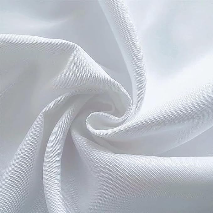 8 Pack White Table Cloth 60 x 102 Inch Polyester tablecloths for 6 Foot Rectangle Tables, Stain and Wrinkle Resistant Washable Fabric White Table Covers for Parties, Wedding, Banquet, Dining