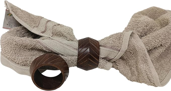Wooden Napkin Rings Handcrafted Natural Wood Napkin Rings Decorations Christmas Ornaments Best for for Table Décor, Dinner Party, Wedding Party, Dining Parties, Table Decoration (6)