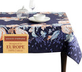 Maison d' Hermine Table Cloth Rectangle Table 100% Cotton 54 x 72 Inches Fall Tablecloth Reusable Everyday Use for Thanksgiving Christmas Decorations Dining Farmhouse Party (Pumpkin Blues)